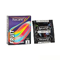 Презервативы Holographic Recare Color Fruit Flavour Condoms 3 шт, ароматы: мята, банан, клубника