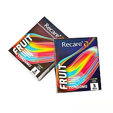 Презервативи Holographic Recare Fruit Flavour Condoms 3 шт, аромати: м'ята, банан, полуниця