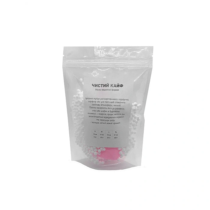 Крафтовое мыло-член с присоской Чистий Кайф Pink size S натуральное