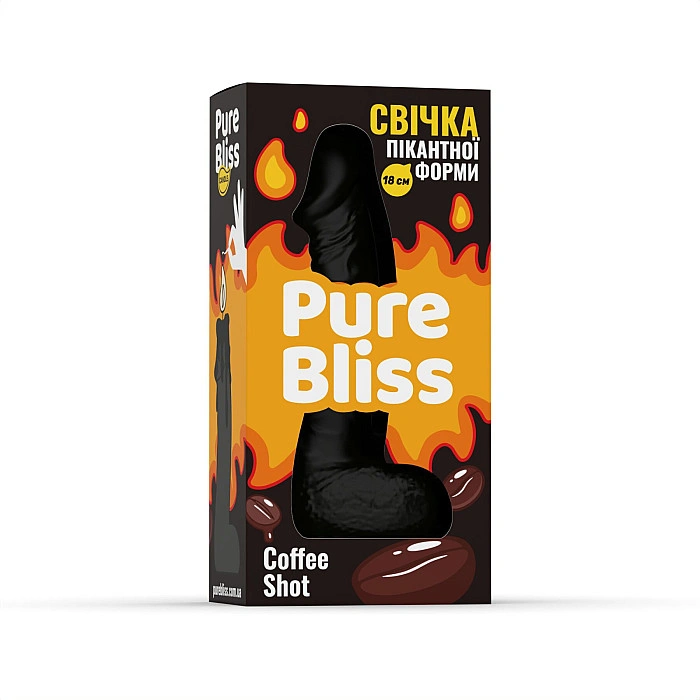 Ароматна свічка пікантної форми Pure Bliss Black Coffee Shot (Кава) 18 см