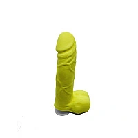 Крафтовое мыло-член с присоской Чистий Кайф Yellow size M, натуральное