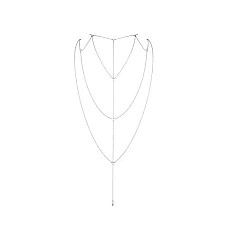 Цепочка для спины Bijoux Indiscrets Magnifique Back and Cleavage Chain - Silver, украшение для тела