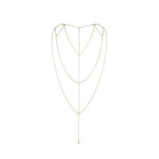 Цепочка для спины Bijoux Indiscrets Magnifique Back and Cleavage Chain - Gold, украшение для тела