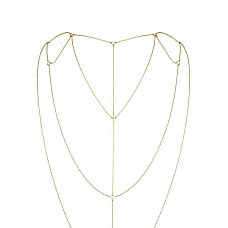 Цепочка для спины Bijoux Indiscrets Magnifique Back and Cleavage Chain - Gold, украшение для тела