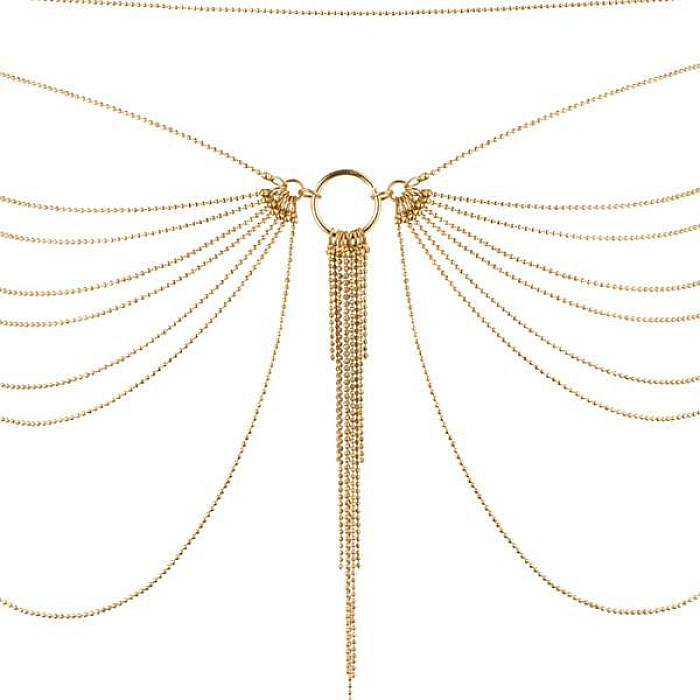 Цепочка на трусики или лиф Bijoux Indiscrets MAGNIFIQUE Waist Chain - Gold, украшение на тело