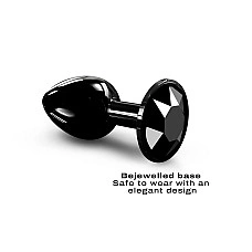 Металева анальна пробка з кристалом Dorcel Diamond Plug Black S