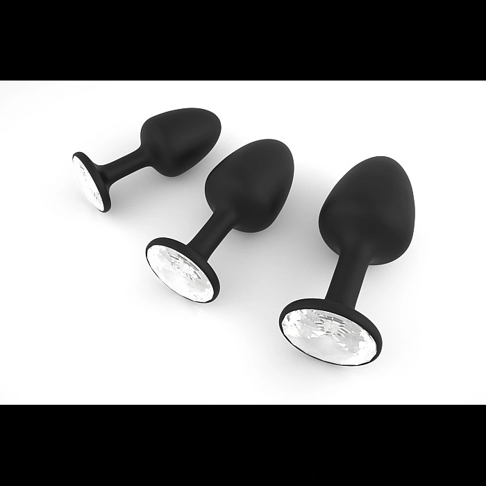 Анальная пробка Dorcel Geisha Plug Diamond L с шариком внутри, создает вибрации, макс. диаметр 4 см