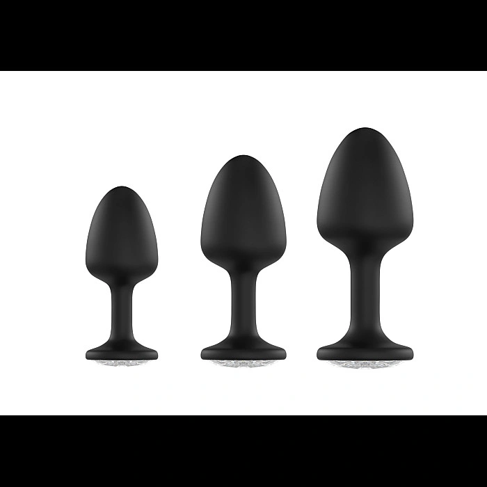 Анальная пробка Dorcel Geisha Plug Diamond L с шариком внутри, создает вибрации, макс. диаметр 4 см