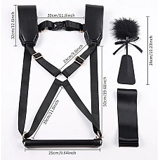 БДСМ-набір LOCKINK YEAHWOW Black Doggy Style Saddle set