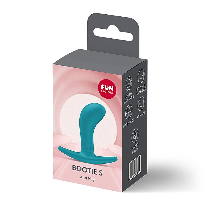 Анальная пробка Fun Factory BOOTIE S Aquamarine, диаметр 2,8 см, тонкий ограничитель