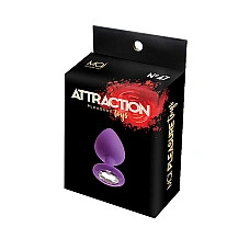 Анальна пробка з кристалом MAI Attraction Toys №47 Purple, довжина 7см, діаметр 2,8 см