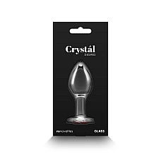 Стеклянная анальная пробка NS Novelties Crystal - Desires - Red Heart - Medium