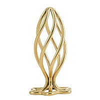 Металлическая анальная пробка LOCKINK SEVANDA Hollow Spiral Golden, L, золотистая, диаметр 3,9 см
