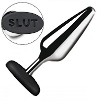 Анальная пробка Master Series Butt Slut Metal & Silicone Butt Plug - Silver