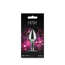 Анальна пробка NS Novelties Rear Assets - Silver - Small - Pink Gem