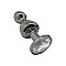Металева анальна пробка Wooomy Lollypop Double Ball Metal Plug L, діаметр 3,5 см, довжина 10,5 см