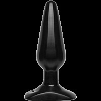 Анальна пробка Doc Johnson Smooth Classic Medium - Black, макс. діаметр 3,8 см