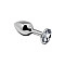 Металлическая анальная пробка с кристаллом Alive Mini Metal Butt Plug White S