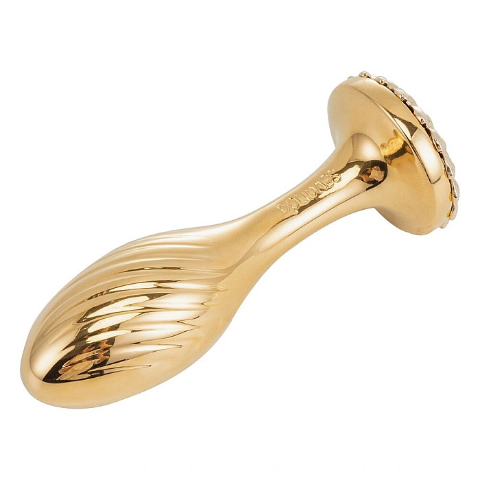 Металлическая анальная пробка LOCKINK SEVANDA Pearl Pear-shape Anal Plug, с искусственной жемчужиной