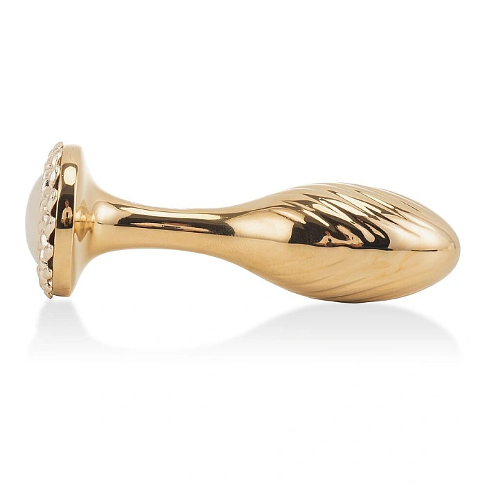 Металлическая анальная пробка LOCKINK SEVANDA Pearl Pear-shape Anal Plug, с искусственной жемчужиной