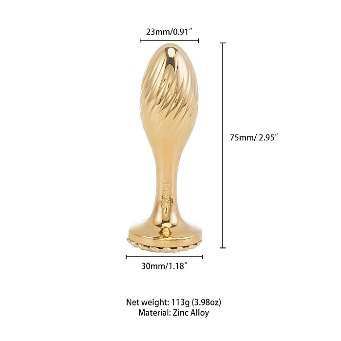 Металлическая анальная пробка LOCKINK SEVANDA Pearl Pear-shape Anal Plug, с искусственной жемчужиной