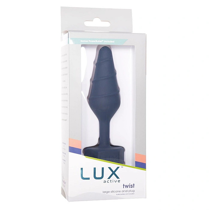 Анальная пробка Lux Active Twist Plug Large Blue