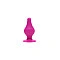 Анальная пробка SilexD (Model 2 size XS) Pink двухслойная, силикон+Silexpan, диаметр 2,9 см