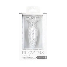 Скляна анальна пробка Pillow Talk Fancy Luxurious Glass Anal Plug, ⌀3,1см, віброкуля в подарунок