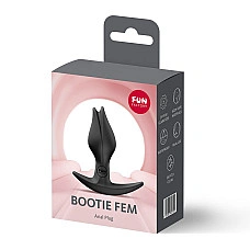 Анальная пробка Fun Factory BOOTIE FEM Black, в виде бутона, диаметр 2,9 см, тонкий ограничитель