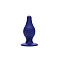 Анальная пробка SilexD (Model 2 size M) Blue двухслойная, силикон+Silexpan