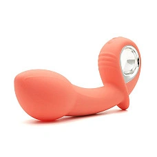 Анальный вибратор KISTOY Klein Orange с надувающимся кончиком, unisex, диаметр 35-50мм