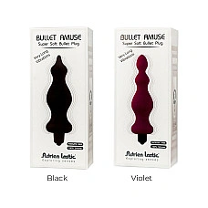 Анальная пробка с вибрацией Adrien Lastic Bullet Amuse Black, макс. диаметр 3,9см