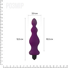 Анальная пробка с вибрацией Adrien Lastic Bullet Amuse Purple, макс. диаметр 3,9см