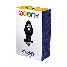 Анальная пробка Wooomy Orny со съемной вибропулей, 1 режим вибрации, диаметр 3,6 см, длина 8,4 см