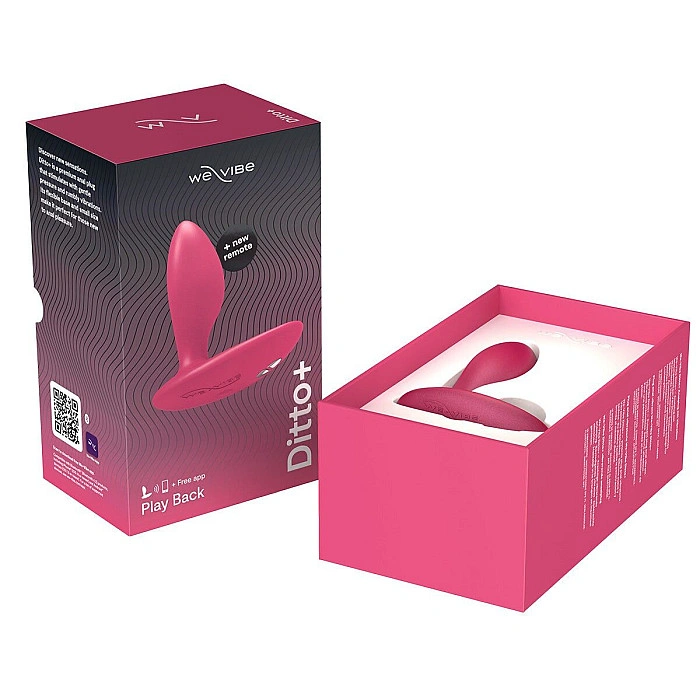 Анальная смарт-вибропробка We-Vibe Ditto+ Cosmic Pink, 10 режимов, пульт ДУ