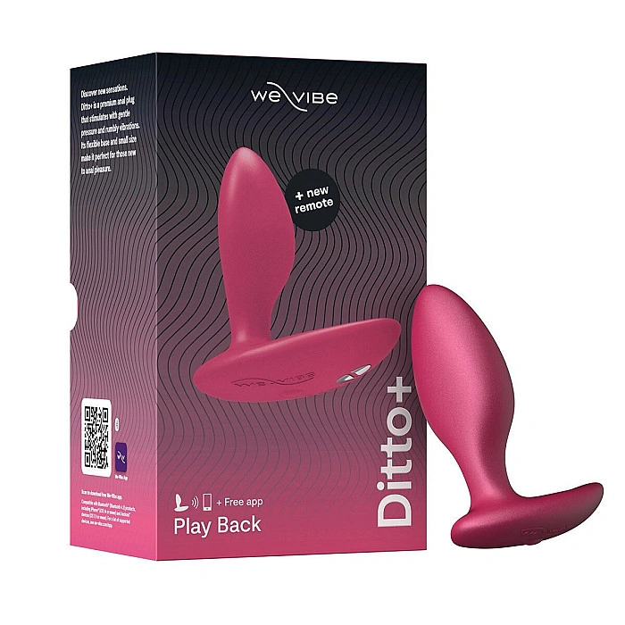 Анальная смарт-вибропробка We-Vibe Ditto+ Cosmic Pink, 10 режимов, пульт ДУ