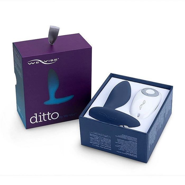 Анальная смарт-вибропробка We-Vibe Ditto Moonlight Blue с пультом ДУ