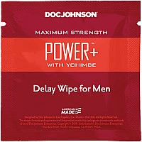 Пролонгуюча серветка Doc Johnson Power + Delay Wipe For Men з екстрактом йохимбе