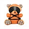 Плюшевый медвежонок ROPE Teddy Bear БДСМ в кожаной маске и обвязке, 22x16x12 см