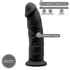 Фалоімітатор SilexD Oscar Black (MODEL 2 size 9in), двошаровий, силікон + Silexpan, діаметр 5,4см