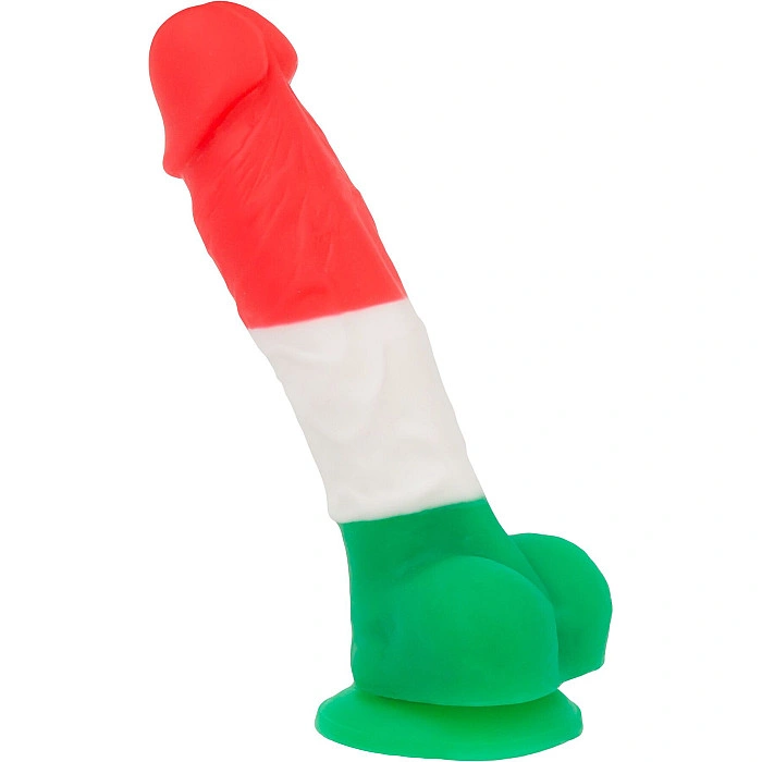 Цветной фаллоимитатор ADDICTION - LEONARDO - 7" - 3 COLOURS, 17,8 см, силикон