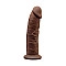 Фаллоимитатор SilexD Henry Brown (MODEL 2 size 7,5in), двухслойный, силикон+Silexpan, диаметр 4,8см