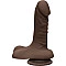 Фаллоимитатор Doc Johnson The D - Super D - 6 Inch With Balls - ULTRASKYN - Chocolate, диаметр 3,8см