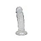 Прозрачный фаллоимитатор Alive Jelly Dildo Majestic, TPE, присоска, диаметр 3,7 см, длина 14,7 см