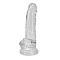 Прозрачный фаллоимитатор Alive Jelly Dildo Torrent, ТПЕ, присоска, диаметр 4.5см, длина 20,6см