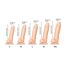 Реалістичний фалоімітатор Strap-On-Me Sliding Skin Realistic Dildo Vanille - M, ефект рухливої шкіри