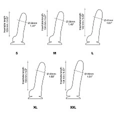 Реалістичний фалоімітатор Strap-On-Me Sliding Skin Realistic Dildo Vanille - M, ефект рухливої шкіри