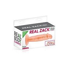 Фалоімітатор Real Body — Real Zack Flesh, TPE, діаметр 3,7 см