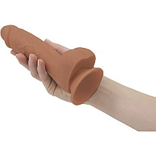 Фаллоимитатор ADDICTION Steven 7.5" Silicone Dong Caramel, вибропуля в подарок
