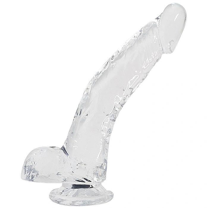 Прозрачный фаллоимитатор Alive Jelly Dildo Stallion, ТПЕ, присоска, диаметр 3,5 см, длина 22 см